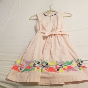 Young girls pink dress